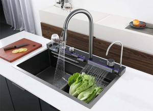 Кухонная мойка Cerutti Gloria II Nano black CT10356 многофункциональная