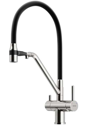 Смеситель для кухонной мойки Sancos Dora SC4003CH / SC4003BN с подключением к фильтру воды