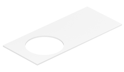 Столешница Belux LUNA-JAZZ-CIR410 НП120 / НП140 белый матовый Solid Surface
