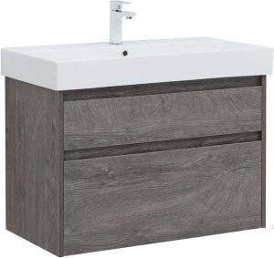 Тумба под умывальник Aquanet Nova Lite 60 / 75 / 85 / 100 2 ящика дуб рошелье
