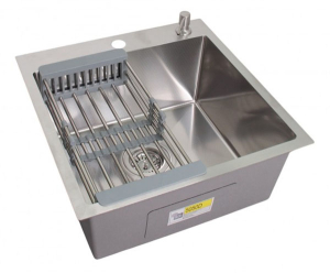 Кухонная мойка Wisent WGS-35050D/GER013 с коландером и дозатором