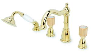 Смеситель на борт ванны Boheme Royal Crystal 395-Royal/CRST