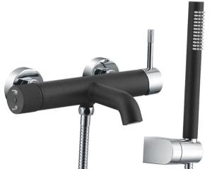 Смеситель для ванны Boheme Uno 463-BCR Black Chrome