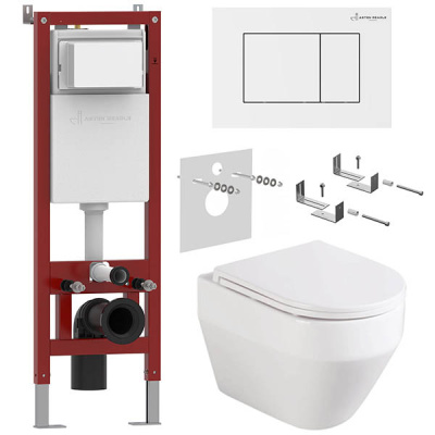 Комплект инсталляции Asten Readle Zentralmodul AR0501 с кнопкой и унитазом AR1075