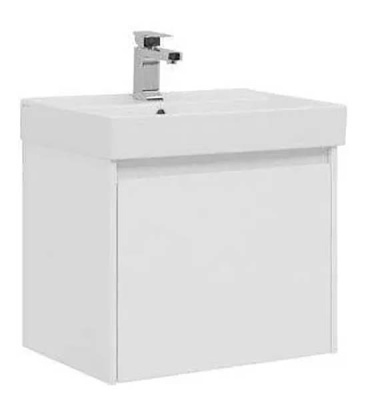 Тумба под умывальник Aquanet Nova Lite 60 / 75 1+1 ящик белый глянец