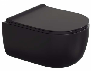 Подвесной унитаз Berges Ego Black Rimless 082125 с крышкой Soft Close