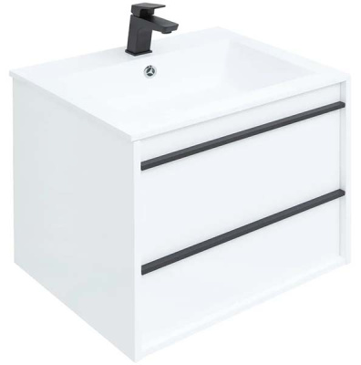 Тумба под умывальник Aquanet Lino 60 / 70 / 80 / 90 белый матовый