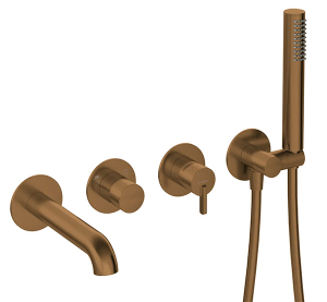 Смеситель встраиваемый Deante Silia Bronze BR BQS C18P для ванны и душа
