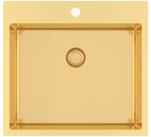 Кухонная мойка AquaSanita Steel Air 100 N-G gold