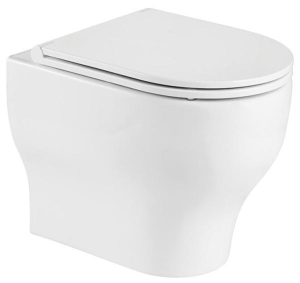 Подвесной унитаз CeramaLux 2199 безободковый (с крышкой SoftClose)