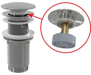 Донный клапан AlcaPlast A392C Click Clack