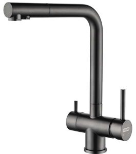 Смеситель для кухонной мойки Arfeka Geminia Black PVD под фильтр