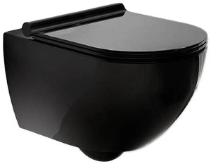 Подвесной унитаз Rea Carter Rimless Black C4211
