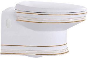 Подвесной унитаз CeramaLux 4288 безободковый (с крышкой SoftClose)