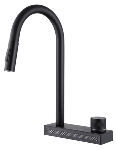 Смеситель для кухонной мойки Abber Wasser Kreis AF8114B с выдвижным изливом