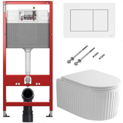 Комплект инсталляции TECEbase kit c кнопкой и подвесным унитазом Roxen Royal Matt 530200-01