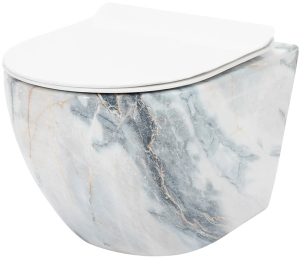 Подвесной унитаз Rea Carlos Rimmles Granit Shiny REA-C8002