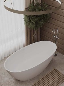 Ванна из искусственного камня Allen Brau Solid Stone Krion Oval 2.35003.21