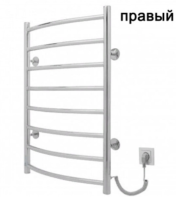 Полотенцесушитель Gloss&Reiter Э2 Raduga Л Д8 электрический (кнопка)