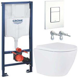 Комплект инсталляции Grohe Rapid Sl 38772SH0 с унитазом Roxen Antares 530185-02 Rimless Soft Close