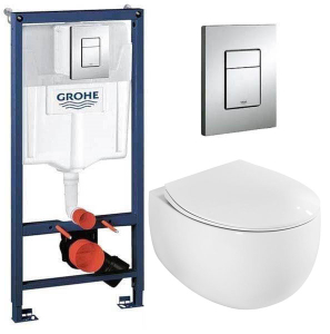Комплект инсталляции Grohe Rapid SL 38772001 с унитазом Roxen EGG 530170-01 Rimless Soft Close