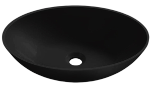Умывальник Belux Дубай Д-480 черный матовый Solid Surface