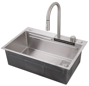 Кухонная мойка Abber Wasser Kreis AF2194SP с двумя коландерами и ринзером