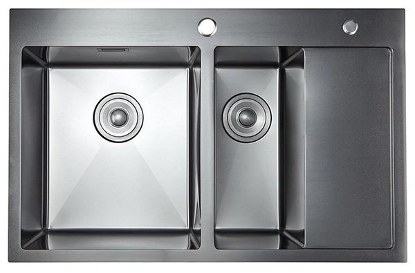 Кухонная мойка Stellar Evier E7850NB-2R с коландером и дозатором