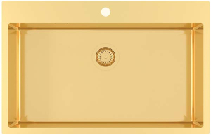 Кухонная мойка AquaSanita Steel Air 100 M-G gold