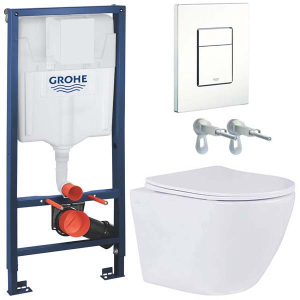 Комплект инсталляции Grohe Rapid Sl 38772SH0 с унитазом Roxen Antares 530185-01 Rimless Soft Close