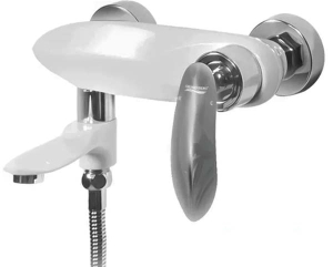 Смеситель для ванны Grocenberg GB8001WC белый / хром