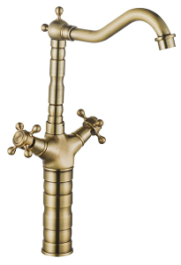 Смеситель для умывальника Rea Rustico Antique Gold REA-B5521