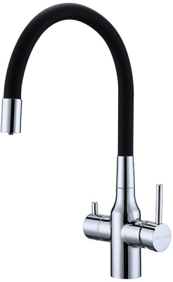 Смеситель для кухонной мойки Paulmark Salix Sa213419-NI(BS) / Sa213419-CR с подключением к фильтру воды