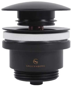 Донный клапан Grocenberg GB106 черный матовый