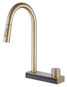 Смеситель для кухонной мойки Abber Wasser Kreis AF8114G с выдвижным изливом