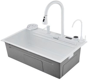 Кухонная мойка Savol S-SC002W со смесителем 8 в 1