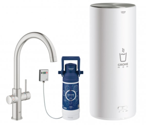 Смеситель для кухонной мойки Grohe Red Duo 30079001 / 30079DC1 в комплекте с бойлером