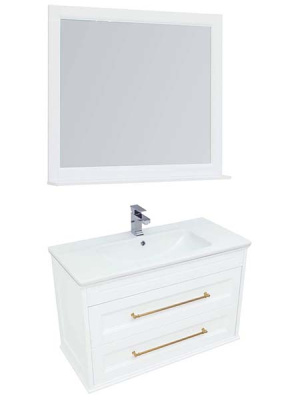 Комплект мебели Aquanet Бостон М 80 / 100 ручки золото