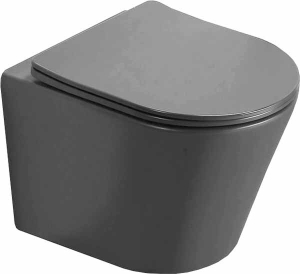 Подвесной унитаз CeramaLux B2330-2MDH безободковый (с крышкой SoftClose)