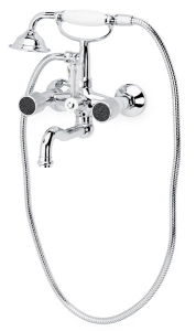 Смеситель для ванны Boheme Royal Crystal 273-Royal/CRST black