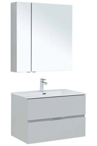 Комплект мебели Aquanet Алвита new 80 2 ящика серый