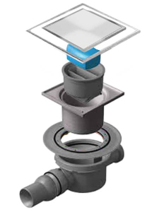 Душевой трап Pestan Confluo Dry 2 White Glass with flange