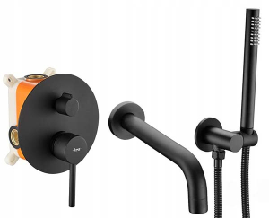 Смеситель встраиваемый Rea Lungo Black REA-P6300 для ванны и душа