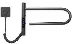 Полотенцесушитель Gloss&Reiter Smart E2 L R1 Муар Black CM1 электрический (таймер)