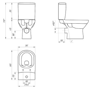 Напольный унитаз Cersanit City Clean On (S-KO-CIT011-3/5-COn-S-DL-w), белый