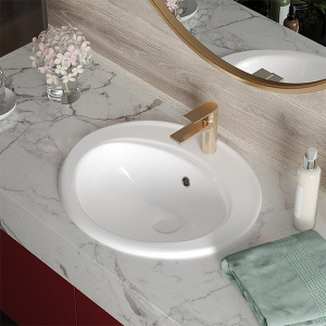 Комплект 2 в 1 умывальник Roxen Tierra 110150-W с донным клапаном