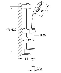 Душевой гарнитур Grohe Euphoria 110 Mono 27266001