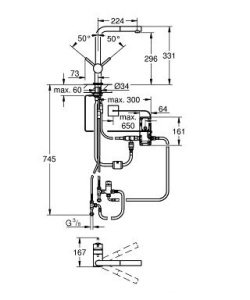 Смеситель для кухонной мойки Grohe Minta Touch 31360001 / 31360DC1 сенсорный, хром