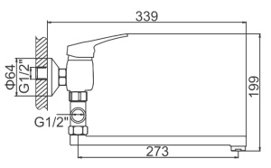 Смеситель для ванны Ledeme H13 L2113