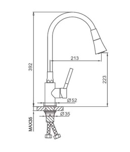 Смеситель для кухонной мойки Frap F4044-9